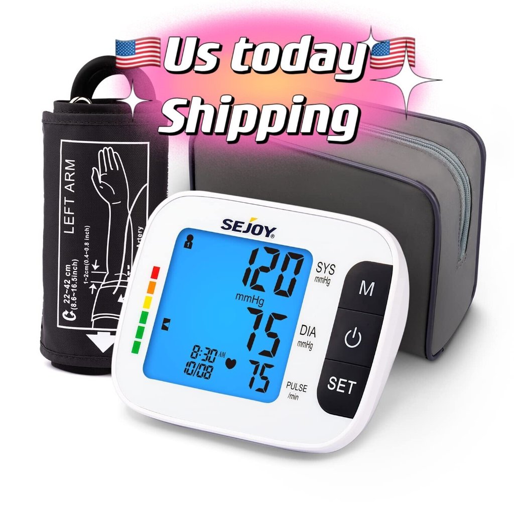 Sejoy Blood Pressure Machine Upper Arm Accurate Adjustable Digital New